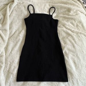 Oak + Fort Black ribbed dress in size Small